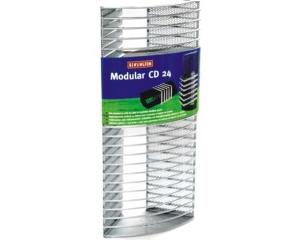 CD/DVD statvs, 24 diskiem, melns