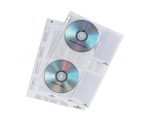 Mape kabatia A4, CD/DVD diskiem, 4CD., 10gab./iepak., Durable