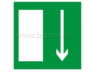 Zme EVAKUCIJAS IZEJA (uz leju). Izmrs 100 mm x 100 mm.