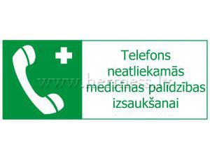 Zme TELEFONS NEATLIEKMS MEDICNAS PALDZBAS IZSAUKANAI. Izmrs 80 mm x 200 mm