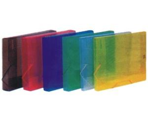 Mape ar gumiju A4, 45mm, plastikta, caurspdga, 325 lapm