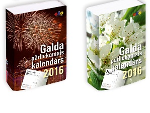 Galda prliekamais kalendrs 2017. gadam.