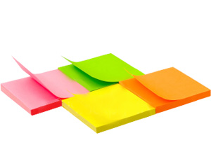 Piezmju lmlapias, 75*75mm, dzeltenas NEON, 100 lapias.