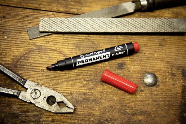 Mar�ieris permanents, 2-5mm, sarkans, sl�ps, Centropen