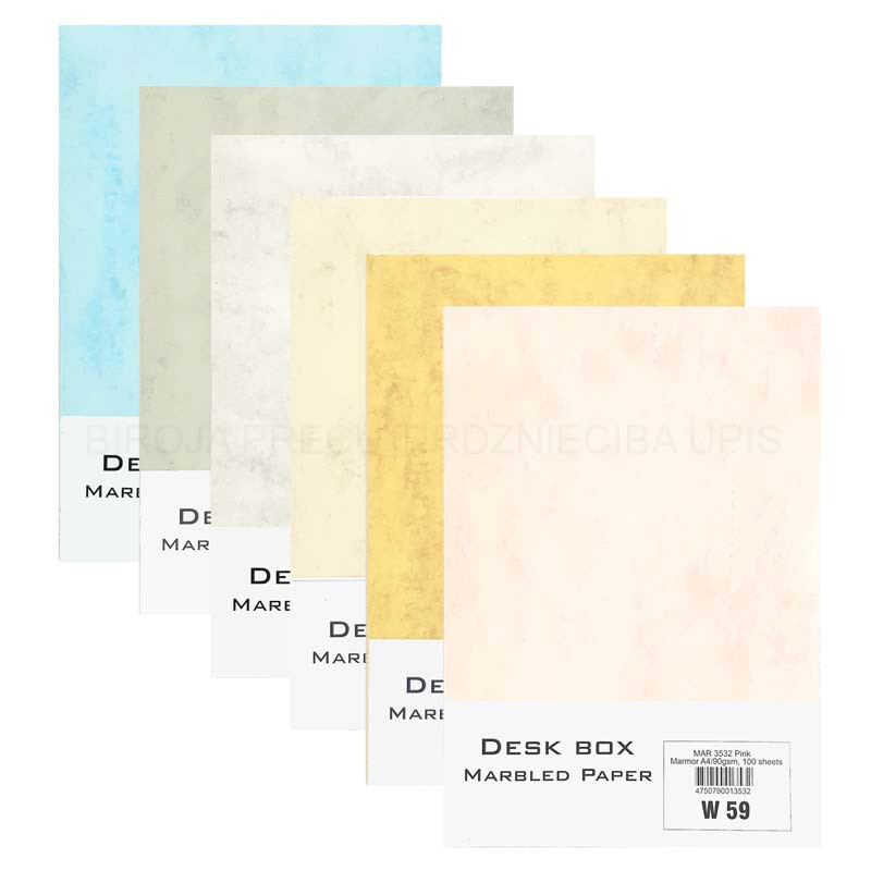 Pap�rs dizaina marmora A4 90g/m2 kr�ma, 50 loksnes