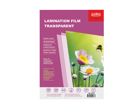 Lamin��anas pl�ve A5, no poliester, 2x125mikr, caursp�d�gas, 100gab.